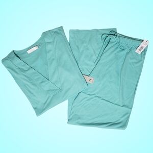 N NATORI Congo Pajama Set Small Blue 2-Piece Loungewear NWT 💙